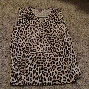 Vince Camuto - v neck tank top - leopard print